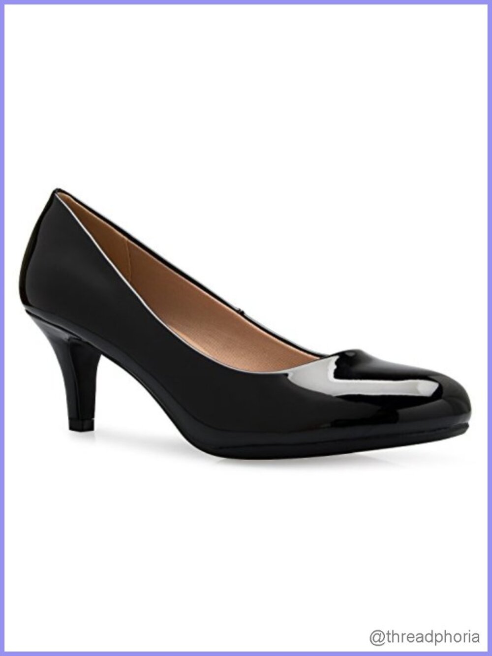 Women's Kitten Heel Dress Pumps Classic Round Toe Mid Heel 2.75"